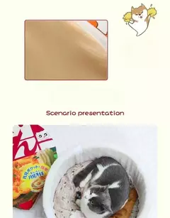 Cama de gato para cachorro de alta elasticidade, suprimentos engraçados removíveis para animais de estimação, fácil de limpar, acessórios para animais de estimação, material de lã de cordeiro impresso, tapetes para gatos - comprar online