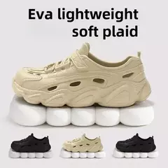 Sandálias Eva da moda masculina, roupa exterior de verão, fundo grosso, antiderrapante, sapatos frescos respiráveis, chinelos de praia para homens - Wolf Magazine