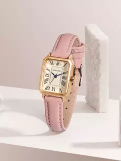 Relógios casuais com mostrador digital para mulheres, pulseira de couro quadrada relógio elegante relógio de pulso de quartzo presente retrô - Wolf Magazine