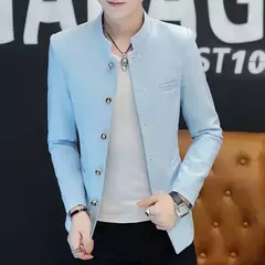 Jaqueta de negócios estilo chinês masculina, terno fino, casual, high-end, simples, elegante moda, festa, compras, cavalheiro, alta qualidade, 2022 - comprar online