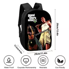 Mochila escolar impermeável para meninos e meninas, mochila para Grand Theft Auto Collage, jogo de aventura, bolsa GTA - comprar online