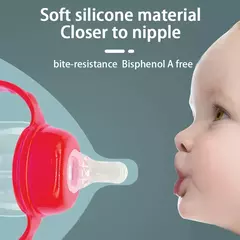 Mamadeira de grande capacidade com alça, desenho animado, material de segurança, bebê, 0-3 anos, 250ml