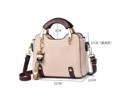 Bolsa de ombro estampada em couro para mulheres, bolsa única, marca designer de luxo, bolsa monograma, nova, 2024