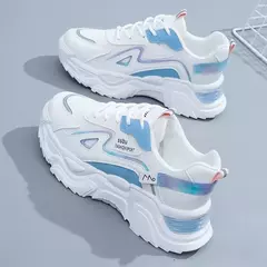 Sapatilhas de plataforma para mulheres, sapatilhas casuais para senhoras, sapatos baixos, verde, 2023 - loja online