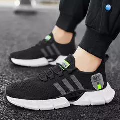 Tênis de corrida antiderrapante masculino, tênis de corrida leve e suave, calçados esportivos casuais ao ar livre, resistente ao desgaste de caminhada, escolha - comprar online