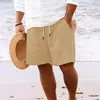 Shorts de praia com listras masculinas, moletom solto, shorts carga sólida, lazer selvagem, moda verão, novo