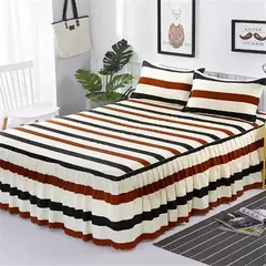 Conjunto de colcha de algodão bordado, saia de cama, fronhas, capa de folha, rei, rainha, duplo, 1.5 m, 1.8 m, 2m, 3pcs - comprar online
