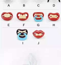 Chupeta ortodôntica de silicone do bebê, Chupeta engraçada do bigode do mamilo, Criança chupeta, Vermelho beijo lábios mordedor, Alimentação do bebê - loja online