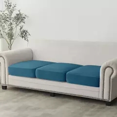 Sofá de pelúcia antiderrapante Slipcover, capa de sofá elástica para quarto, escritório, sala de estar, decoração de casa, sofá, protetor de móveis, 1pc - comprar online