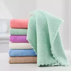 Toalha de Rosto de Microfibra Espessada, Absorvente, Alta Densidade, Velo Coral, Secagem Rápida, Limpar, Macio, Limpeza - loja online
