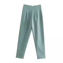 Imagem do TRAF-Calças de escritório de cintura alta femininas, calças formais de escritório, calças lápis, pretas, rosa, brancas para senhoras, moda