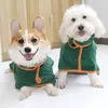 Roupão de banho para animais de estimação, envoltório de corpo inteiro para banho, respirável, secagem rápida, absorvente de água, limpeza de verão, roupão de cachorro