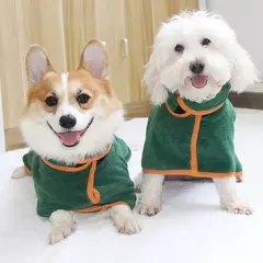 Roupão de banho para animais de estimação, envoltório de corpo inteiro para banho, respirável, secagem rápida, absorvente de água, limpeza de verão, roupão de cachorro