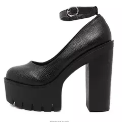 Sapatos Solados Grossos para Mulheres, Salto Alto, Fivela, Bombas de Plataforma, Sapatos De Noiva, Moda Europeia e Americana, Bombas Sexy, 14cm - Wolf Magazine