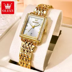 OLEVS-Relógio Quartzo de Diamante Impermeável em Aço Inoxidável Feminino, Elegante, Top Fashion, Negócios, Luxo, Original - Wolf Magazine