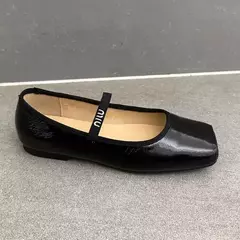 Sapatilhas de couro macio para mulheres, bombas de dedo quadrado, sapatos casuais, sapatos Mary Jane, escritório, trabalho, fina, moda feminina - loja online