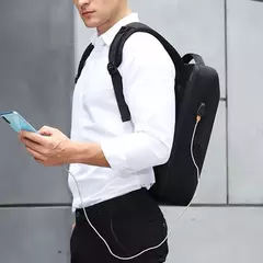 Imagem do Mochila com carapaça dura casual masculina, anti-roubo, alta capacidade, viagem, carregamento USB, negócio, bolsa para computador masculino, moda