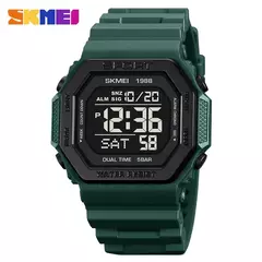 Skmei 1988 relógio esportivo digital para homens display led militar contagem regressiva relógios de pulso à prova dwaterproof água masculino reloj hombre 1628 - comprar online
