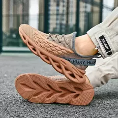 Tênis de corrida branco respirável casual masculino, masculino leve, antiderrapante, esportes clássicos, mulheres, casal, tênis de malha, tênis na internet