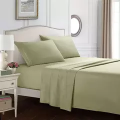 Battilo-Cama de casal Set Sheets, folha plana com Pillowscaso, Luxo Cooling, King and Queen, cama de tamanho completo, 4 PCs na internet