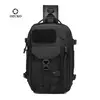 Ozuko-Saco mensageiro impermeável de cintura tática masculina com zíper, ombro cruz no peito, moda ao ar livre