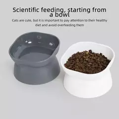 Tigela de comida de gato/cachorro de dupla finalidade, alimentador de gato anti-vômito elevado, bigode, tigelas de alimentação de plástico para cães sem estresse