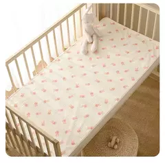 Tapete de urina lavável impermeável para bebê Protetor de cama bonito dos desenhos animados Cama de fralda Pano respirável Almofadas de urina para crianças na internet