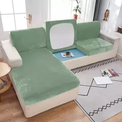 Sofá de pelúcia antiderrapante Slipcover, capa de sofá elástica para quarto, escritório, sala de estar, decoração de casa, sofá, protetor de móveis, 1pc - comprar online