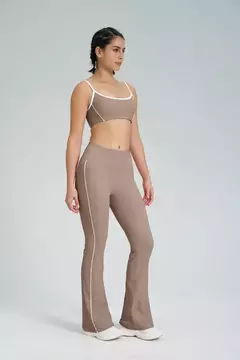 Terno de Yoga Patchwork de duas peças para mulheres, cintura alta Flare Leggings, roupas de treino Fitness Sportswear agasalho - Wolf Magazine