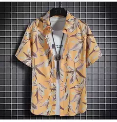 Roupas de praia para homens 2 Piece Set Quick Dry Camisa Havaiana e Shorts Set Homens Moda Vestuário Impressão Casual Outfits Verão - loja online