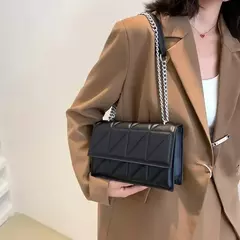Bolsa de Ombro De Couro PU Para Mulheres, Bolsa Feminina, Correia De Corrente, Crossbody, Punho, Designer, Moda - loja online