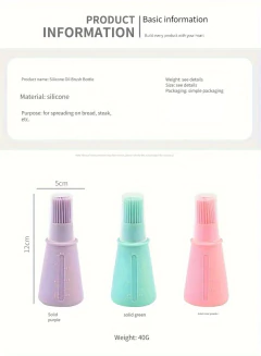 Escova de garrafa de graxa de silicone com tampa escova de churrasco escova de molho escova de manteiga ferramentas de cozinha atacado na internet