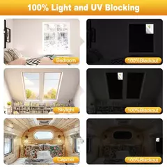 Imagem do Cortina de blecaute removível para viagens 100% blecaute, Película para janela portátil mais escura, pano DIY temporário, sem broca