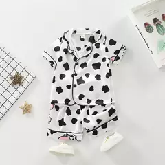 Imagem do Baby Girls' Sleepwear Suit, Pijama infantil, Roupas infantis, Toddler Casual Costume, Roupas de verão, Camisa infantil, Shorts, Novo, 2Pcs Set