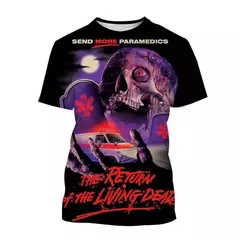 Unisex Return Of The Living Dead 3D Impresso Horror Filme T-Shirt, Moda Casual, na internet