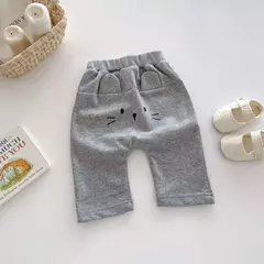 Imagem do Calças PP de Cintura Elástica Feminina, Calças de Orelhas de Coelho 3D, Calças Fit Exterior, Bebê, Meninas, Novo, Primavera, Outono