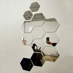Hexagon 3D Espelho Adesivo de Parede, Sala Adesivos, Decoração do Quarto, Banheiro, Decoração de Casa, Vários tamanhos, DIY TV Fundo