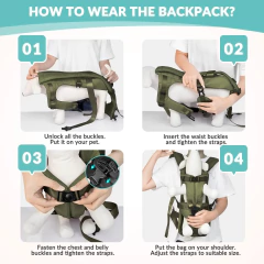 Imagem do Mochilas transportadoras dianteiras para animais de estimação, ajustáveis, mãos livres, mochila para cães pequenos mediun, respiráveis, para gatos, bolsas de transporte para viagem ao ar livre