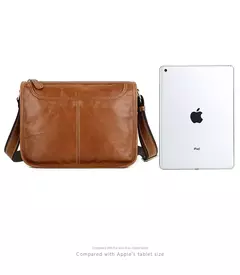 Bolsa masculina tiracolo de couro de vaca, bolsa de ombro casual masculina, pequena e simples, nova