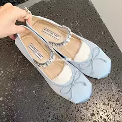 Sapatilhas com nó borboleta para mulheres, sapatos Mary Jane, sandálias casuais femininas, calçado feminino, fora, slides de moda, Lolita, Novo, 2022, 2024 - Wolf Magazine
