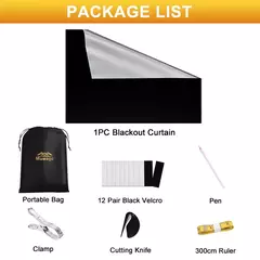 Cortina de blecaute removível para viagens 100% blecaute, Película para janela portátil mais escura, pano DIY temporário, sem broca - loja online