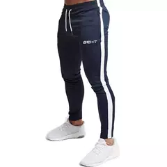 GEHT-Calça Skinny Casual Masculina, Moletom Corredores, Treino de Fitness, Calças Track, Moda Masculina, Marca Outono, Nova na internet
