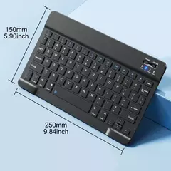 Teclado Bluetooth para iPad Tablet iPhone Android Universal Slim Portátil Recarregável Sem Fio Leve Bateria de Longa Vida - comprar online