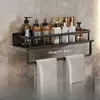 Cremalheira fixada na parede do armazenamento para o banheiro, mesa de vestir, barra de toalha, toalheiro do banho, moderno