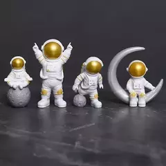 4 pcs Astronauta Figura Estátua Estatueta Spaceman Escultura Brinquedo Educacional Desktop Home Decoração Astronauta Modelo Para Crianças Presente na internet