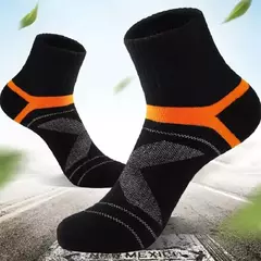 Meias esportivas pretas masculinas, casual, macia, correndo, verão, absorvem o suor, respirável, meia masculina, alta qualidade, 3 pares - Wolf Magazine