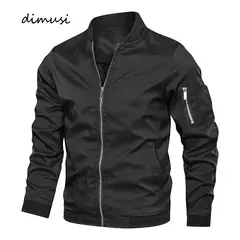 Jaqueta bomber leve masculina, casaco com zíper e bolsos, corta-vento esportivo, roupas casuais, primavera, outono - comprar online