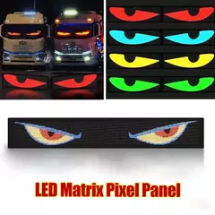 Olhos led para caminhão painel de matriz led rgb painel de carro diy programável bluetooth app controle rolagem luz na internet