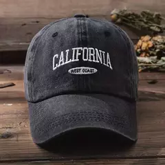 Boné de beisebol retrô vintage de algodão masculino feminino denim letras bordadas chapéu de algodão macio bonés casuais retrô unissex chapéus