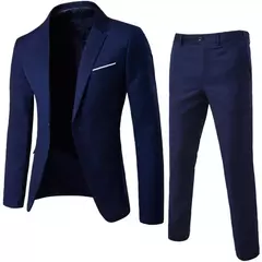 Conjunto de blazers e calças masculinas, ternos de negócios, jaquetas formais, terno casual, casacos de casamento elegantes, festa, 2 peças, 2023 - comprar online
